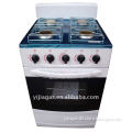 Four plate burner gas stove with gas oven with back guard